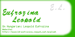 eufrozina leopold business card